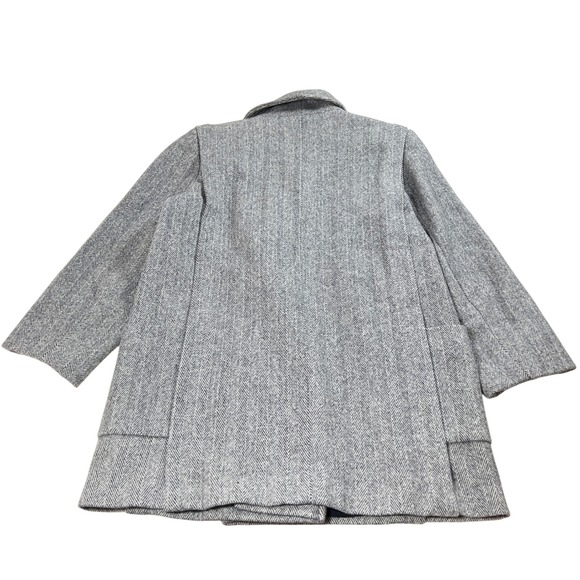 Hermon Kay Blazer Size 16 Herringbone Double Breasted Wool Blend Jacket - Picture 13 of 13